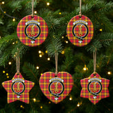 Scrymgeour Tartan Crest Christmas Ceramic Ornament